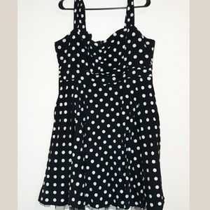 Retro Fit and Flare polka dot dress